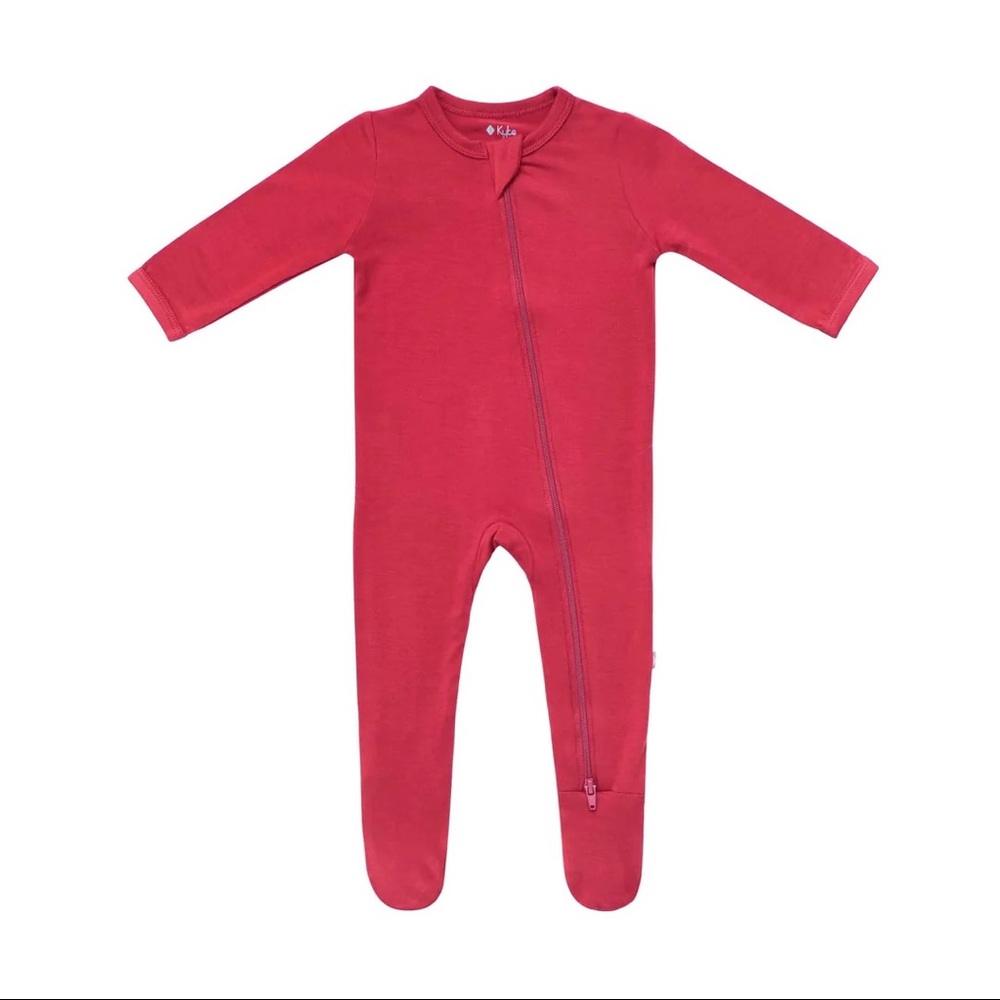 Kyte Baby Zippered Footie in Ruby